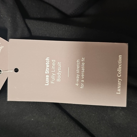 NWT Auden Luxe Stretch Boatneck Thong Bodysuit Black XS - Picture 5 of 10